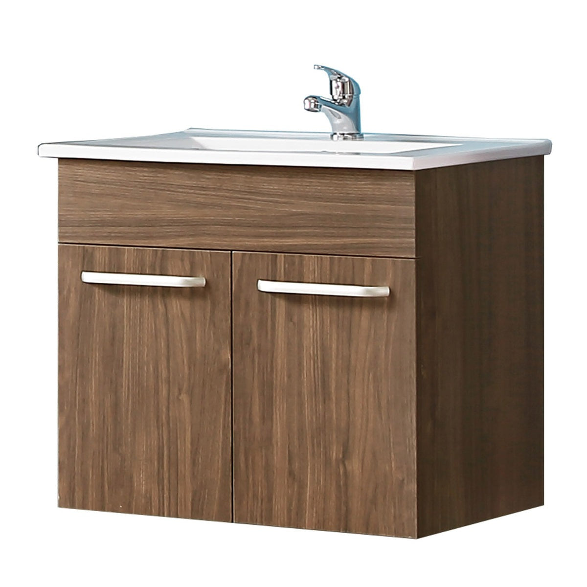 Meuble sous-vasque suspendu 58 cm avec vasque en céramique – vue produit et dimensions