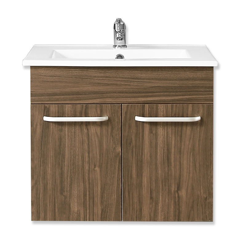 Meuble sous-vasque suspendu 58 cm avec vasque en céramique – vue produit et dimensions