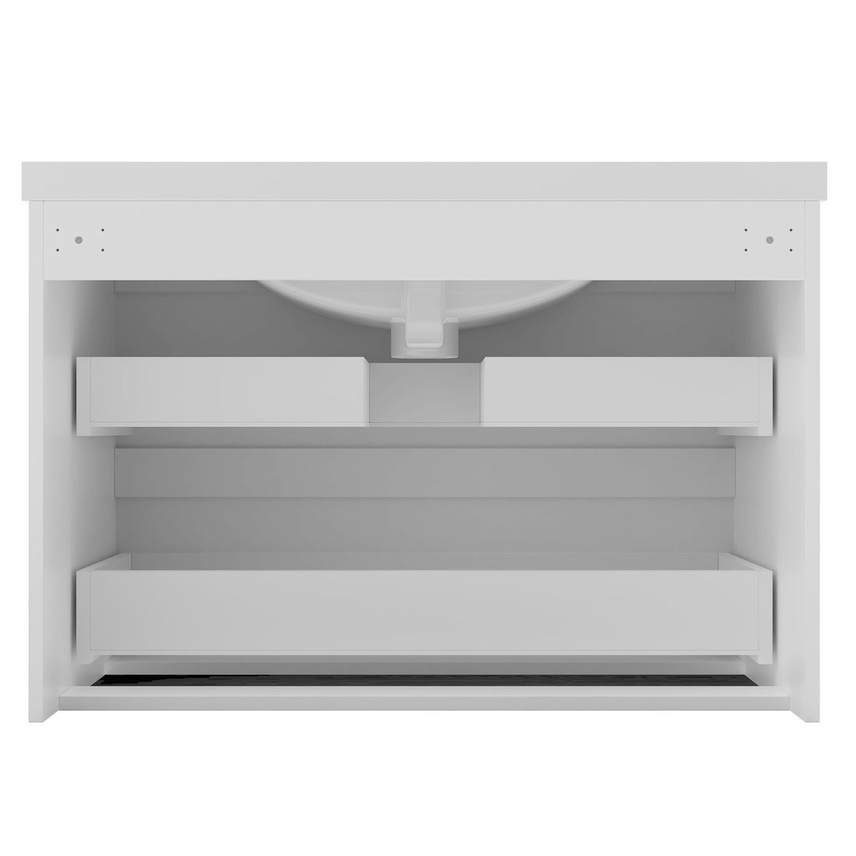 Meuble sous-vasque suspendu 80 cm avec vasque en céramique – vue produit et dimensions