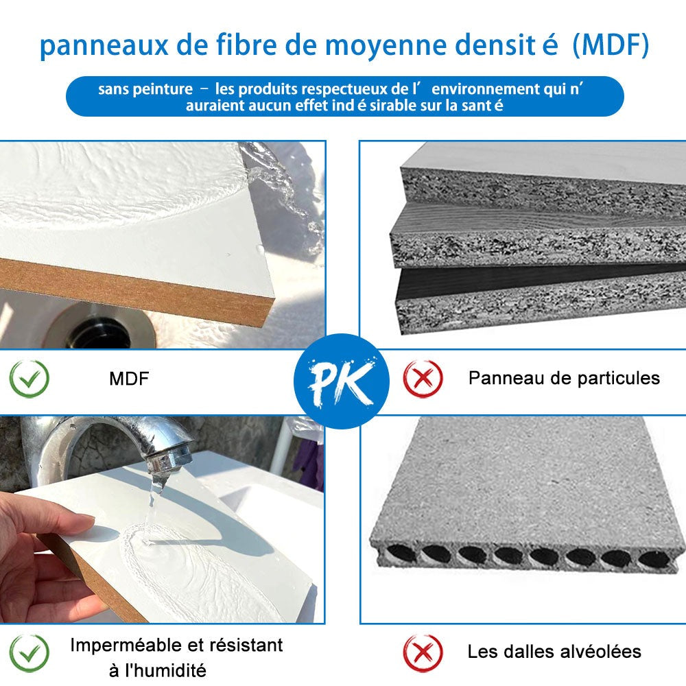 Colonne de salle de bain à suspendre 30 x 30 x 110 cm – vue produit et dimensions