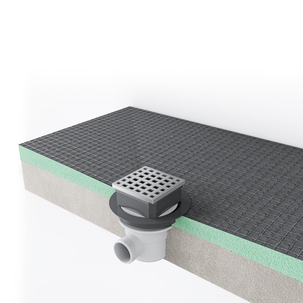 Receveur de douche à carreler recoupable pour douche à l'italienne – schéma et dimensions