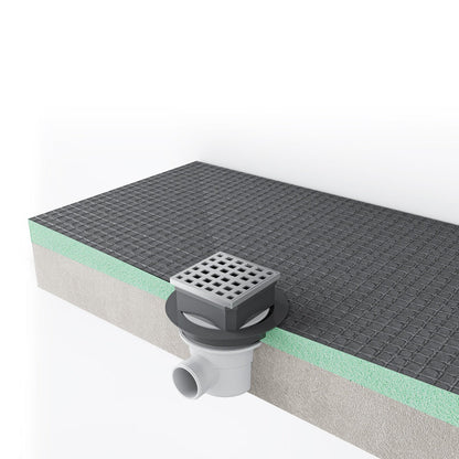 Receveur de douche à carreler recoupable pour douche à l'italienne – schéma et dimensions