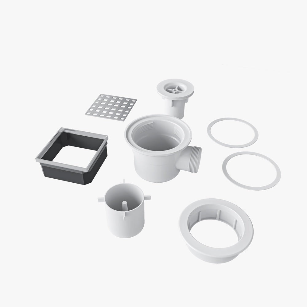 Receveur de douche à carreler recoupable pour douche à l'italienne – schéma et dimensions