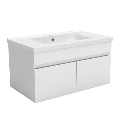 Meuble de salle de bain, sous vasque suspendue avec tiroirs de rangement 79x45x40