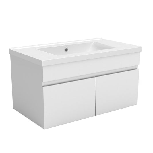 Meuble de salle de bain, sous vasque suspendue avec tiroirs de rangement 79x45x40