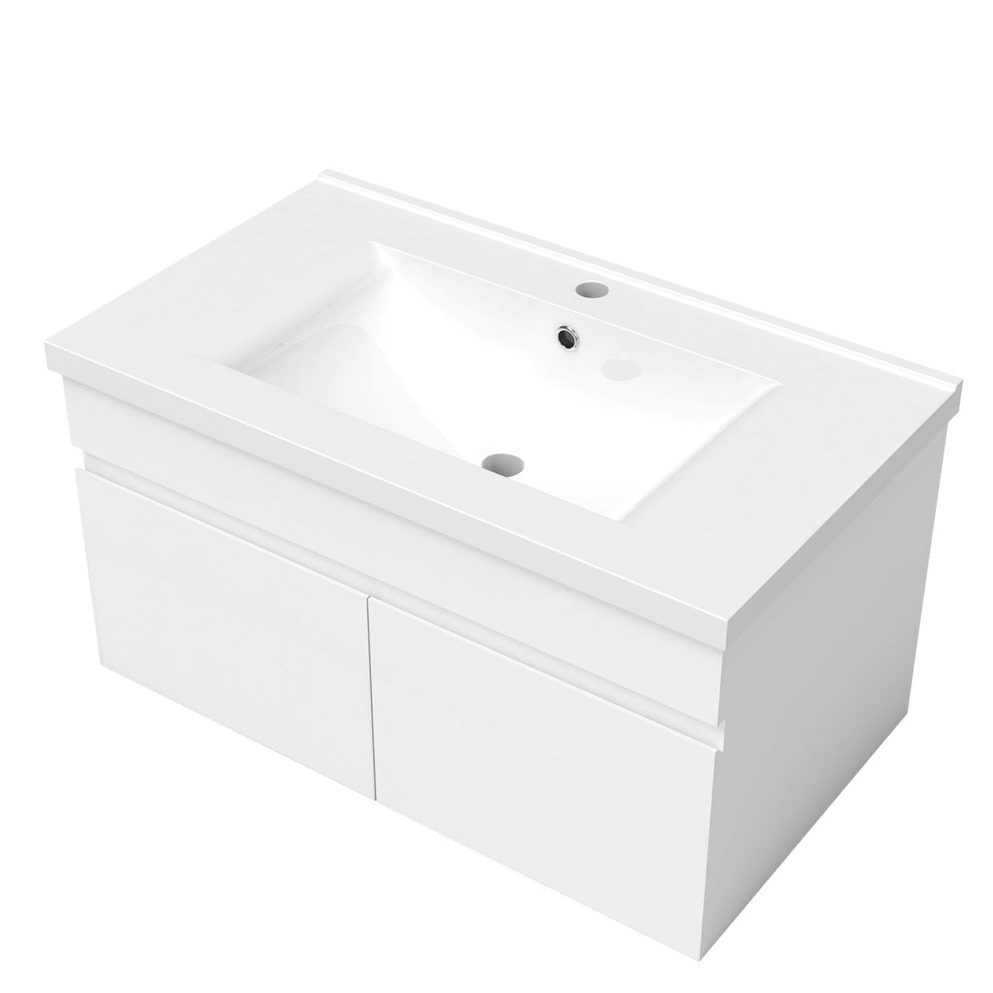 Meuble de salle de bain, sous vasque suspendue avec tiroirs de rangement 79x45x40