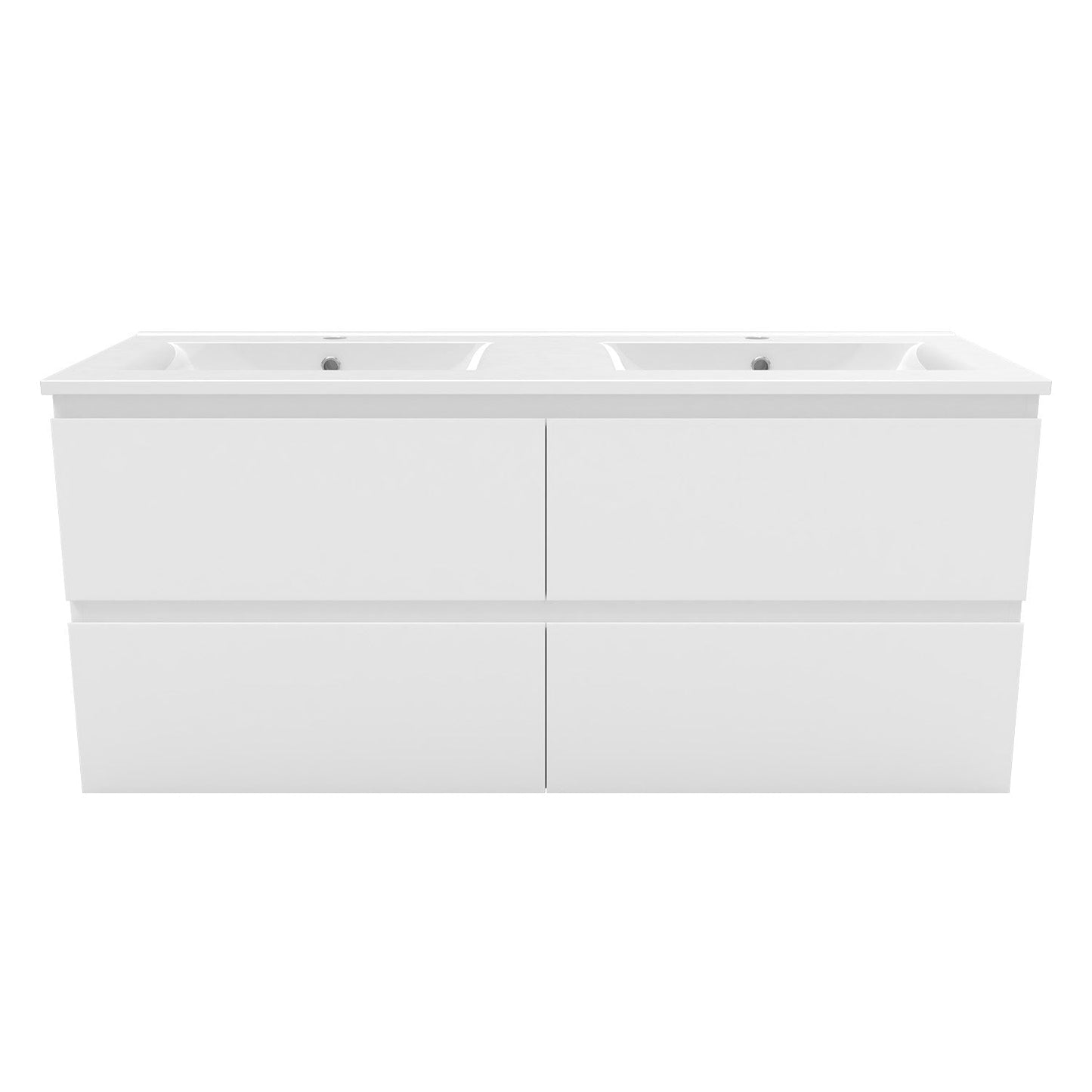 Meuble de salle de bain, Meuble de rangement avec lavabo suspendu 120cm, Blanc anthracite ou Bois Clair