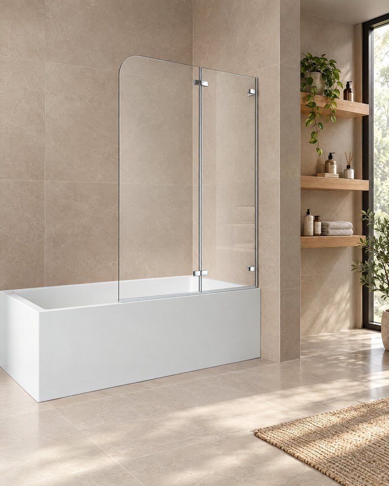 Pare-baignoire pivotant-pliant