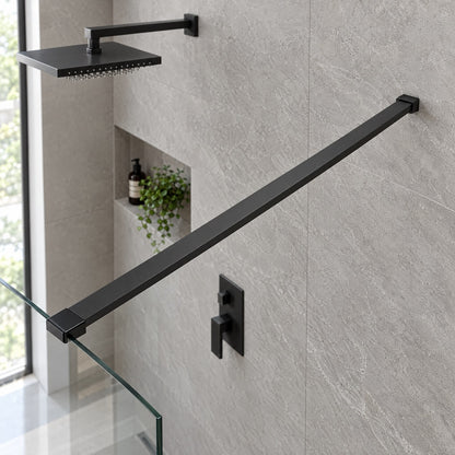 Barre de renfort 140 cm recoupable en aluminium chromé ou noir pour les – détail