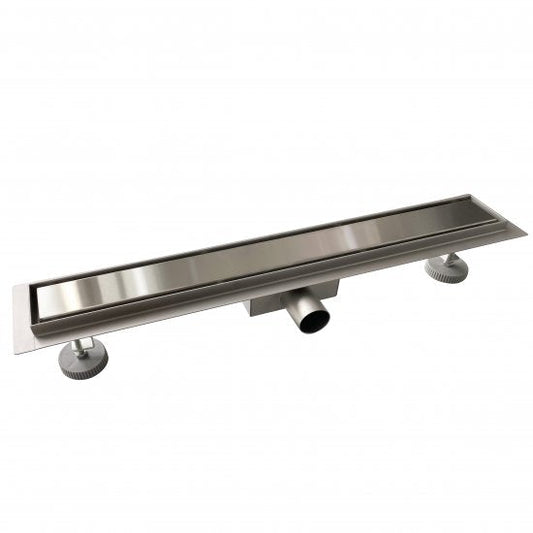 Caniveau de Douche Italienne INOX 40cm à 150cm à carreler avec grille en inox - vue 2