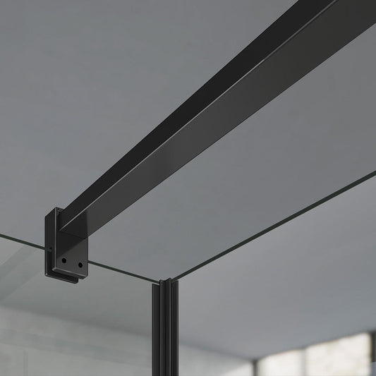 Barre de stabilisation pour paroi de douche 90cm recoupable en aluminium anodisé pour verre entre 6mm et 8mm - vue 2