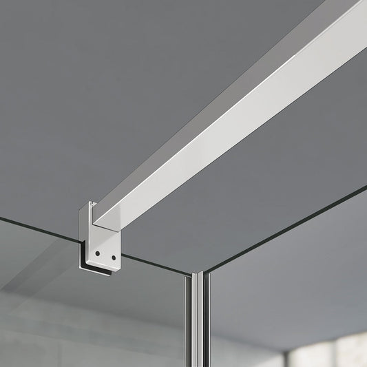 Barre de fixation horizontale 90cm en aluminium pour une installation en T - vue 2