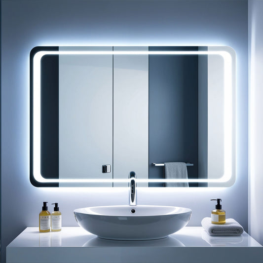 Miroir LED avec senseur de mouvement - antibuée - installation réversible