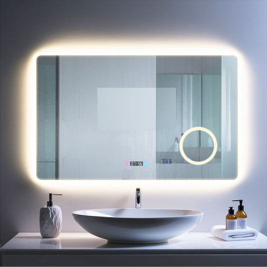 Miroir LED Zone grossissante X3 intégrée pour maquillage - Température de couleur réglable - vue 2