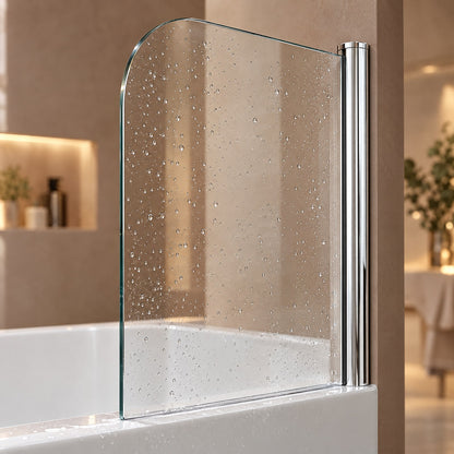 Pare-baignoire anticalcaire des deux faces en verre trempé 5 mm clair – détail