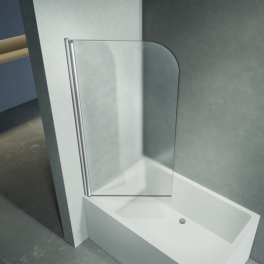 Pare-baignoire dépoli pivotant en verre trempé 5 mm anticalcaire 80x140 - vue 2