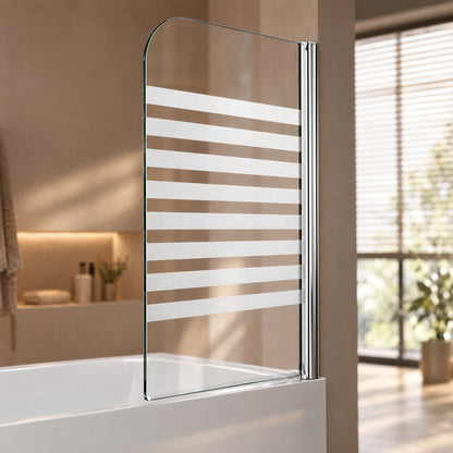 Pare-baignoire pivotant en verre trempé 6mm sablé anticalcaire – détail