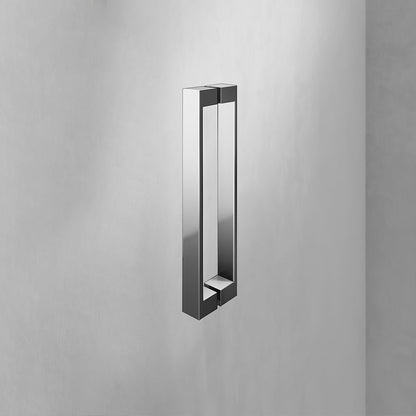 Porte de douche pivotante en verre clair securit 6 mm accessoires en aluminium chromé